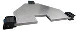 Floor platform with active piezoelectric vibration isolators
